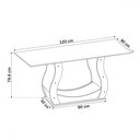 Ver imagem 3 de Mesa de Jantar 4 Lugares Benet Mel/off White/veludo Pastel