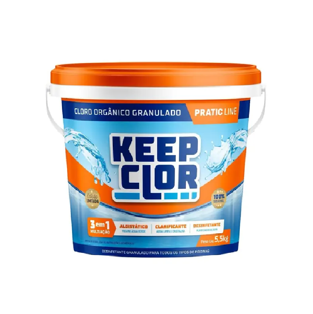 Cloro Orgânico Pratic Line Keep Clor 5,5kg para Piscinas - 1