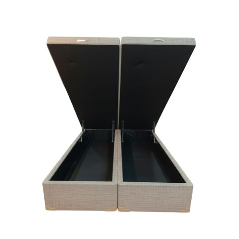 Cama Queen Box Baú Bi-partida 79 Blindada - Linhão - Turim Palha