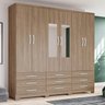 Guarda-Roupa Casal Sylas 6 Portas 9 Gavetas - 1