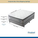 Ver imagem 2 de Conjunto Box Viúva Mola Ensacada Probel Elegancy Springs (128x188x60cm)