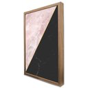 Ver imagem 1 de Quadro Decorativo Caixa Alta com Vidro Geométrico Mármore Moderno TaColado Moldura Madeira 120 x 80c