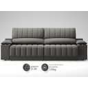 Ver imagem 4 de Sofá com Porta Copos e Carregador Usb Retrátil e Reclinável Murano 2,00m Velosuede Cinza -