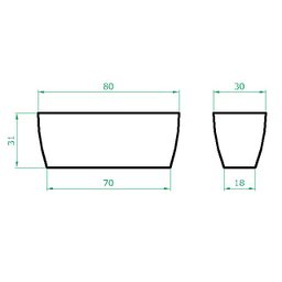 Kit 3 Vaso Planta 80x30 Jardineira Floreira Polietileno BGPLASTICOS V5 LILAS VIOLETA 008 - 5