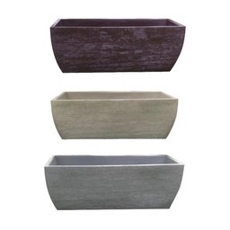 Kit 3 Vaso Planta 80x30 Jardineira Floreira Polietileno BGPLASTICOS V5 LILAS VIOLETA 008 - 1