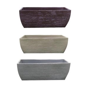 Kit 3 Vaso Planta 80x30 Jardineira Floreira Polietileno BGPLASTICOS V5 LILAS VIOLETA 008