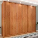 Ver imagem 1 de Guarda Roupa Casal 6 Portas 6 Gavetas Barcelona Ripado Tcil Móveis - Cinamomo