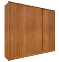 Ver imagem 2 de Guarda Roupa Casal MDF 6 Portas 6 Gavetas Ripado 275cm Barcelona Cinamomo - TCIL Móveis