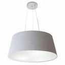 Ver imagem 1 de Lustre Pendente Cone Vivare Md-4062 Cúpula em Tecido 25/60x50cm - Bivolt Rustico-cinza 127/220v