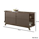 Ver imagem 3 de Aparador Buffet 4 Portas 2 Gavetas Madetec Mônaco Marrom