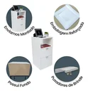 Ver imagem 4 de Mesa de Cabeceira Branca 2 Gavetas e 1 Nicho Mesinha para Quarto Lateral da Cama Estilo Cômoda