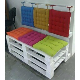 Almofada Futon Decoração 45x45 Cm Azul Marinho Novita - 2