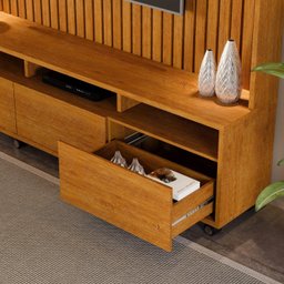 Estante Home para Tvs de até 60 Polegadas com 3 Gavetas Absoluto Ripado - 6