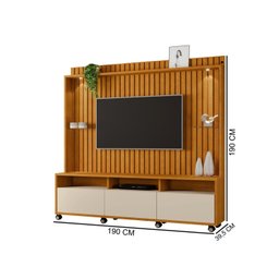 Estante Home para Tvs de até 60 Polegadas com 3 Gavetas Absoluto Ripado - 3