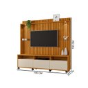 Ver imagem 3 de Estante Home com Led para Tvs de até 60 Polegadas com 3 Gavetas Absoluto Ripado