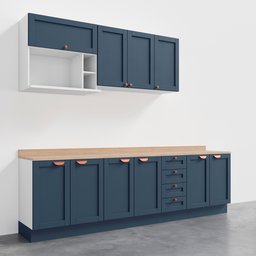 Cozinha Modulada 6 Peças com Tampo 3 Aéreos 3 Balcões CabeCasa MadeiraMadeira - 3