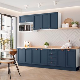 Cozinha Modulada 6 Peças com Tampo 3 Aéreos 3 Balcões CabeCasa MadeiraMadeira - 2