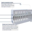 Ver imagem 7 de Quarto de Bebê Guarda Roupa 3 Portas e Berço Mini Cama 100% MDF Nina 