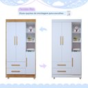 Ver imagem 7 de Quarto de Bebê Guarda Roupa 3 Portas e Berço Mini Cama 100% MDF Nina