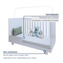 Ver mais imagens de Quarto de Bebê Guarda Roupa 3 Portas e Berço Mini Cama 100% MDF Nina