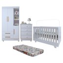 Ver imagem 2 de Quarto de Bebê Cômoda Berço e Guarda Roupa com Colchão Nina