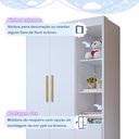 Ver imagem 6 de Quarto de Bebê Guarda Roupa 3 Portas e Berço Mini Cama 100% MDF com Colchão Nina