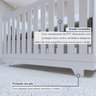 Quarto de Bebê Guarda Roupa 3 Portas e Berço Mini Cama 100% MDF com Colchão Nina  - 8