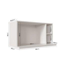 Cozinha Modulada 6 Peças Sem Tampo 3 Aéreos 3 Balcões Arizona CabeCasa MadeiraMadeira - 11