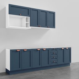 Cozinha Modulada 6 Peças Sem Tampo 3 Aéreos 3 Balcões Arizona CabeCasa MadeiraMadeira - 3