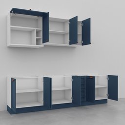 Cozinha Modulada 6 Peças Sem Tampo 3 Aéreos 3 Balcões Arizona CabeCasa MadeiraMadeira - 5