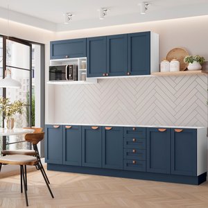 Cozinha Modulada 6 Peças Sem Tampo 3 Aéreos 3 Balcões Arizona CabeCasa MadeiraMadeira