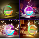 Ver imagem 2 de Umidificador Luminaria Caixa Som Rgb Usb Carregador sem Relógio