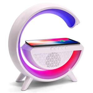 Umidificador Luminaria Caixa Som Rgb Usb Carregador sem Relógio