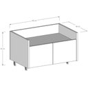 Ver imagem 4 de Balcão Gabinete de Banheiro com Rodízio Preto Minimalista 60cm
