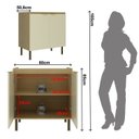 Ver imagem 4 de Cozinha Modulada 6 Peças 2 Aéreos 1 Balcão 120cm e 1 de 80cm com Tampo Cooktop Bege/Nature