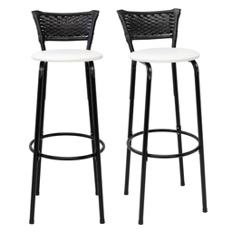 Kit 2 Cadeiras Alta 80cm para Balcão Ilha Bancada Área Gourmet Bar Piscina Banqueta Itagold - 1