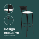 Ver imagem 4 de Kit 2 Cadeiras Alta 80cm para Balcão Ilha Bancada Área Gourmet Bar Piscina Banqueta Itagold