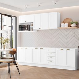 Cozinha Modulada 6 Peças sem Tampo 3 Aéreos 3 Balcões Arizona CabeCasa MadeiraMadeira - 2