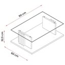Ver imagem 3 de Mesa de Centro para Sala Frizz Tampo Vidro Calacata Off White Madetec