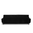 Ver imagem 6 de Sofá Decorativo Ashton 3 Lugares Sala de Estar 236cm Pés em Aço Couro Preto G88 - Gran Belo