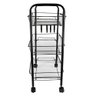 Carrinho Organizador Aramado com Rodinhas Preto - 3
