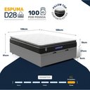 Ver imagem 3 de Cama Box Baú com Colchão Gazin de Espuma D28 Pillow Top Ortoblack Casal 138cm