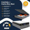 Ver imagem 4 de Cama Box Baú com Colchão Gazin de Espuma D28 Pillow Top Ortoblack Casal 138cm