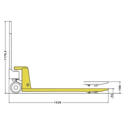 Transpallet Mtp 2.0 Ton X 685 Tandem Prime Roda Nylon Menegotti - 2