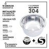 Cuba Redonda Cozinha 40 Cm Aço Inox 304 com Válvula e Sifão - 2