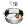 Cuba Redonda Cozinha 40 Cm Aço Inox 304 com Válvula e Sifão - 1