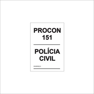 Placa - Procon - 20cm X 15cm