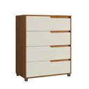 Ver imagem 2 de Cômoda Quarto 80cm x 104cm com 4 Gavetas Usinadas 100% MDF Cor:Nature com Champamhe