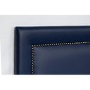Ver imagem 4 de Cabeceira Casal Estofada para Cama Box Reta Luxo com Tachas 140x60cm Azul/Fumê