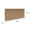 Ver imagem 3 de Cabeceira Casal Estofada para Cama Box Reta Luxo com Tachas 140x60cm Bege